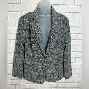 JONES NEW YORK women black and white jacket blazer/size XL